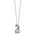 Cheryl M Sterling Silver Rhodium-plated with Black Rhodium Accent Brilliant-cut Black Green and White Cubic Zirconia Giraffes 18 Inch Necklace