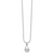 White Ice Sterling Silver Rhodium-plated 18 Inch Diamond Teardrop Necklace with 2 Inch Extender