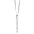 Sterling Silver Rhodium-plated 8-9mm White Rice FWC Pearl Adjust. Necklace