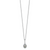 Sterling Silver Rhod-plat 7-8mm Grey FWC Pearl Cubic Zirconia Necklace