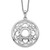 Sentimental Expressions Sterling Silver Rhodium-plated Cubic Zirconia Wisdom Of Friendship 18in. Necklace