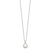 Sterling Silver Rhodium-plated 7-8mm White Button FWC Pearl Cubic Zirconia Necklace