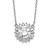 Sterling Silver Rhodium-plated Cubic Zirconia with 2in ext. Fancy Necklace