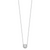 Sterling Silver Rhodium-plated Cubic Zirconia with 2in ext. Fancy Necklace