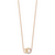 Prizma Sterling Silver Rose-tone 14K Flash Rose Gold-plated 16 inch Colorful Cubic Zirconia Intertwined Circle Necklace with 2 inch Extender