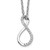 Sterling Silver Rhodium Plated Diamond Accent Infinity Necklace