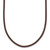 14k 2mm 16in Brown Leather Cord Necklace