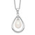 Sterling Silver Rhodium-plated 7-8mm White FWC Pearl Pendant Necklace