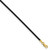 14k 1.5mm 16in Black Leather Cord Necklace