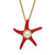Sterling Silver Gold Plated FWC Pearl Enamel Starfish Necklace