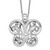 Sentimental Expressions Sterling Silver Rhodium-plated Antiqued Cubic Zirconia Angel of Courage 18in Necklace