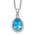 Sterling Silver Rhodium Birthstone & Cubic Zirconia Necklaces