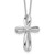 Sterling Silver Rhodium-plated Cross Diamond Necklace