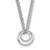 Leslie's Sterling Silver Rh-plat Polished 2-Strand Circle with 2in ext. Neckla