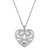 Sterling Silver Cubic Zirconia Antiqued I Am With You 18in. Necklace