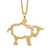 Sterling Silver Gold-plated Cubic Zirconia Open Sheep Pendant 18 inch Necklace
