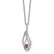 Sterling Silver Cubic Zirconia Birthstone Always in my Heart 18in Necklaces