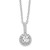 Sterling Silver Rhodium-plated Diamonore Halo Necklace