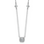 Cheryl M Sterling Silver Rhodium-plated Polished Fancy Cubic Zirconia Station with 2 Inch Extension Necklace