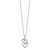 Sentimental Expressions Sterling Silver Rhodium-plated Cubic Zirconia To My Sister 18in Heart Necklace