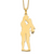 Sterling Silver Gold Plated Valentine Lovers Pendant Necklace