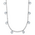 Leslie's Sterling Silver Rhodium-plated Cubic Zirconia with 1in ext. Necklace