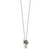 Sterling Silver Rhodium-plated Polished Abalone and Mother of Pearl Turtle 18 inch Necklace