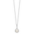 Sterling Silver Rhod-plat 10-11mm White FWC Pearl Necklace