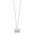 Cheryl M Sterling Silver Rhodium-plated Brilliant-cut Cubic Zirconia Crown 18 Inch Necklace