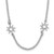 Leslie's Sterling Silver Rhodium-plated Polished Suns with 1in ext. Necklace