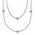 Sterling Silver Rhodium-plated Polished Multi-strand with  2in ext. Necklace