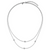 Sterling Silver Rhodium-plated Polished Multi-strand with  2in ext. Necklace