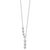 Sterling Silver Rhodium-plated Cubic Zirconia Stars 18 inch Necklace
