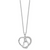 Sentimental Expressions Sterling Silver Rhodium-plated Cubic Zirconia Together In Love 18in Necklace