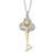 Sterling Silver & Gold-plated Nov. Cubic Zirconia Birthstone Key 18in Necklace