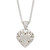 Sterling Silver Rhodium-plated Cubic Zirconia Heart Necklace