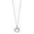 Sterling Silver Rhodium-plated Heart Diamond Necklace