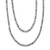 Leslie's Sterling Silver Rhodium with 2 in ext. Fancy 2 Strand Necklace