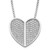 Sterling Silver & Cubic Zirconia Brilliant Embers Heart Necklace