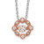 Sterling Silver Rhodium-plated Rose-tone Vibrant Cubic Zirconia 2in ext Necklace