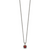 Shey Couture Sterling Silver with 14K Accent 18 Inch Antiqued Checkerboard Bezel Garnet Necklace