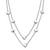 Leslie's Sterling Silver Rhod-pl Multi-strand Beaded with  2in ext. Necklace