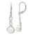 Sterling Silver Rhodium-plated 8-9mm White FWC Pearl Earring/Necklace Set