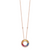 Prizma Sterling Silver Rose-tone 14K Flash Rose Gold-plated 16 inch Colorful Baguettes Cubic Zirconia Circle Necklace with 2 inch Extender
