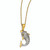 Cheryl M Sterling Silver Gold-plated with  Rhodium Cubic Zirconia Dolphin 18in Necklace