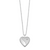 Sterling Silver Rhodium-plated 20mm Satin Diamond Heart Locket Necklace