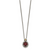 Shey Couture Sterling Silver with 14K Accent 18 Inch Antiqued Oval Garnet Necklace