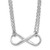 Leslie's Sterling Silver RH-plated Polished Infinity Symbol Necklace