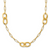 Leslie's Sterling Silver Gold-plated Fancy Link with 1in ext. Necklace