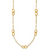 Leslie's Sterling Silver Gold-plated Fancy Link with 1in ext. Necklace